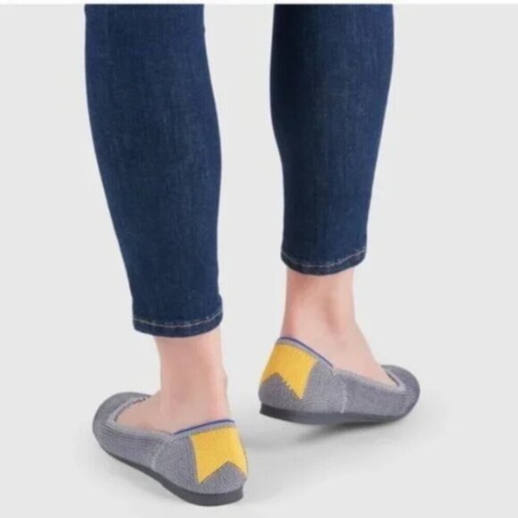 Rothy's Shoes - Rothy's Womens 9 Shale Ribbon Stripe Round Toe Flats